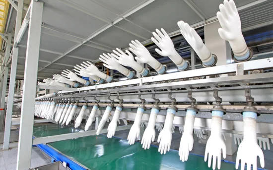 Équipement de production personnalisable de gants en PVC de qualité pharmaceutique pour une utilisation en salle blanche